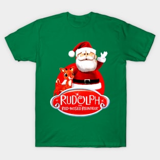 Reindeer and Santa T-Shirt